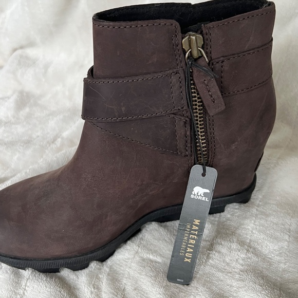 Nwts - Sorel brown ankle boots - sz 6.5 - Picture 3 of 4